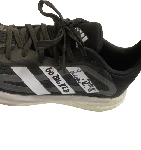 Lexi Rodriguez Nebraska Volleyball SIGNED Team Issued Training Worn Adidas Shoes - "GO BIG RED" Inscribed (Size 8)