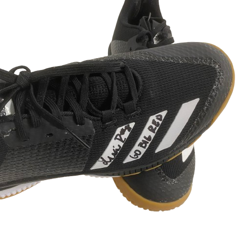 Lexi Rodriguez Nebraska Volleyball SIGNED Team Issued Adidas Shoes - "GO BIG RED" Inscribed (Size 8.5)