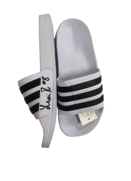 Lexi Rodriguez Nebraska Volleyball SIGNED Team Issued Adidas Slides (Size 7)