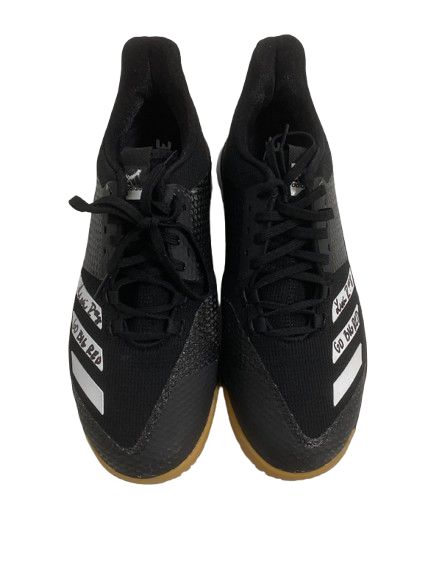 Lexi Rodriguez Nebraska Volleyball SIGNED Team Issued Adidas Shoes - "GO BIG RED" Inscribed (Size 8.5)