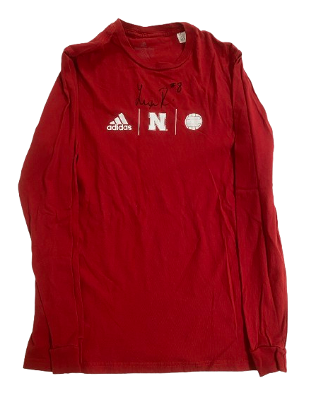 Lexi Rodriguez Nebraska Volleyball SIGNED Player Exclusive Long Sleeve Practice Shirt (Size M)