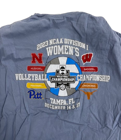Lexi Rodriguez Nebraska Volleyball SIGNED "2023 Volleyball Championship" Long Sleeve Shirt (Size M)