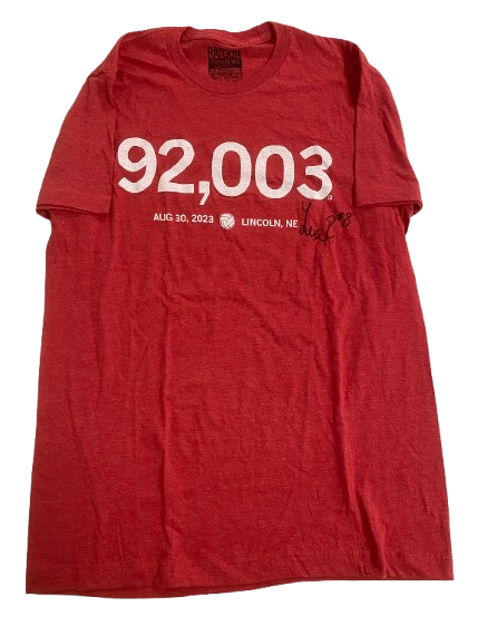 Lexi Rodriguez Nebraska Volleyball SIGNED Player Exclusive "8/30/23 World Record Attendance For Women&