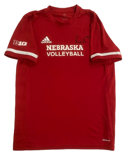 Lexi Rodriguez Nebraska Volleyball SIGNED Player Exclusive Pre-Game Warm-Up Short Sleeve Shirt (Size M)