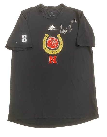 Lexi Rodriguez Nebraska Volleyball SIGNED Player Exclusive "2024 SEASON RACE FOR THE ROSES - FINAL FOUR IN KENTUCKY" Practice Shirt with Number on Sleeve (Size M)