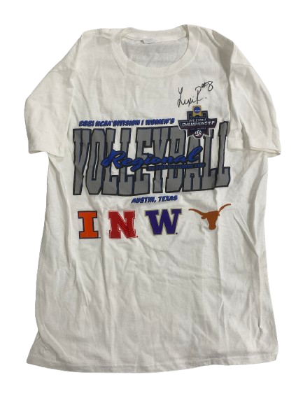Lexi Rodriguez Nebraska Volleyball SIGNED "2021 Volleyball Championship" T-Shirt (Size M)