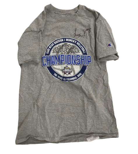 Lexi Rodriguez Nebraska Volleyball SIGNED "2021 Volleyball Championship" T-Shirt (Size M)