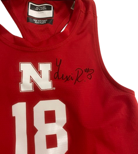 Lexi Rodriguez Nebraska Beach Volleyball SIGNED Game Worn Jersey (Size S) - PHOTO MATCHED