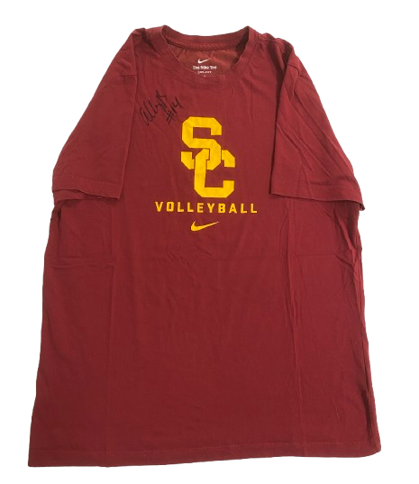 Ally Batenhorst USC Volleyball SIGNED Player Exclusive Workout Shirt (Size L)