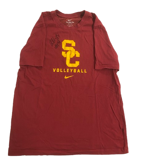 Ally Batenhorst USC Volleyball SIGNED Player Exclusive Workout Shirt (Size L)