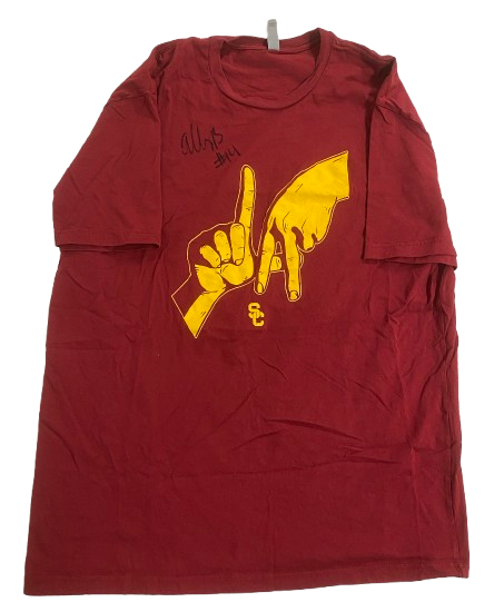 Ally Batenhorst USC Volleyball SIGNED Player Exclusive "LA" T-Shirt (Size XL)