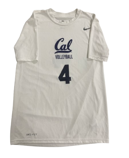 Paige Morningstar California Volleyball Player Exclusive Practice Shirt with Number on Front & Back (Size M)