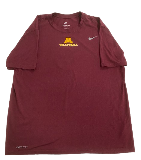 Melani Shaffmaster Minnesota Volleyball SIGNED Player Exclusive Practice Shirt (Size XXL)