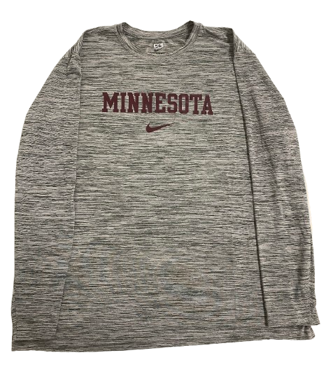 Melani Shaffmaster Minnesota Volleyball Team Issued Long Sleeve Workout Shirt (Size XXL)