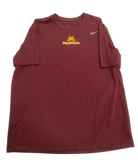 Melani Shaffmaster Minnesota Volleyball SIGNED Player Exclusive Practice Shirt (Size XXL)