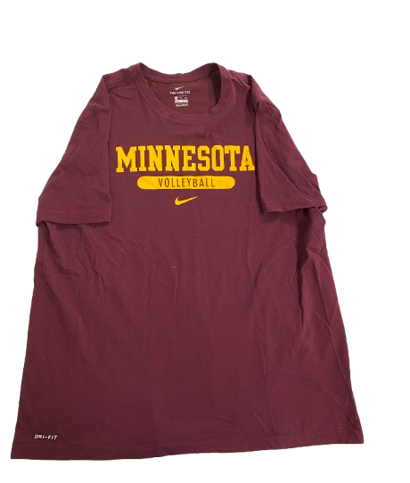 Melani Shaffmaster Minnesota Volleyball Player Exclusive Workout Shirt (Size XXL)