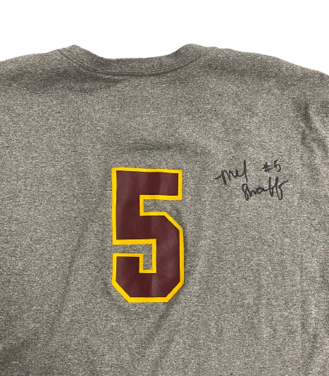 Melani Shaffmaster Minnesota Volleyball SIGNED Player Exclusive Practice Shirt (Size XXL)