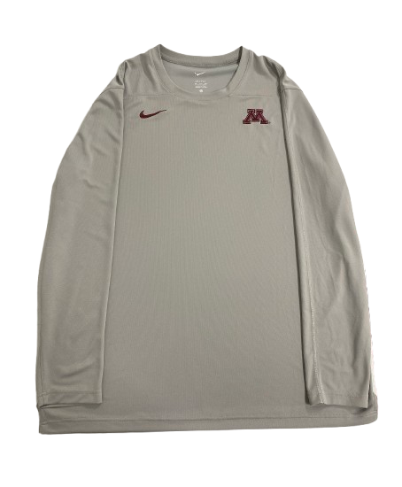 Melani Shaffmaster Minnesota Volleyball Team Issued Long Sleeve Workout Shirt (Size XXL)