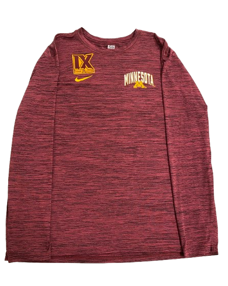 Melani Shaffmaster Minnesota Volleyball Player Exclusive Long Sleeve Shirt with "50 YEARS TITLE IX" Patch (Size XXL)