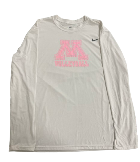 Melani Shaffmaster Minnesota Volleyball Player Exclusive Long Sleeve Workout Shirt (Size XXL)