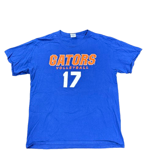 Isabel Martin Florida Volleyball Player Exclusive Practice Shirt with Name & Number on Back (Size L)
