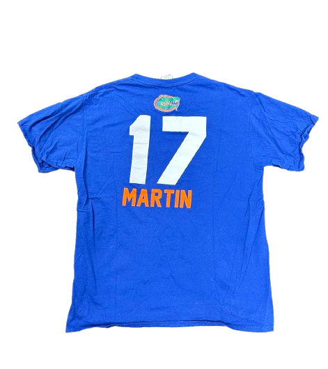 Isabel Martin Florida Volleyball Player Exclusive Practice Shirt with Name & Number on Back (Size L)
