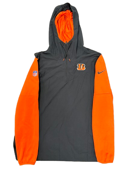 Trenton Irwin Cincinnati Bengals Player Exclusive Quarter-Zip Jacket (Size L)