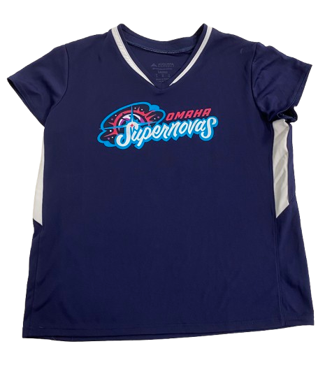 Sydney Hilley Omaha Supernovas SIGNED Player Exclusive Pre-Game Warm-Up Shirt with Name on Back (Size L)