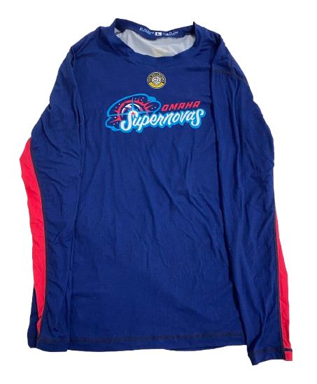 Sydney Hilley Omaha Supernovas SIGNED Player Exclusive Long Sleeve Pre-Game Warm-Up Shirt (Size L)