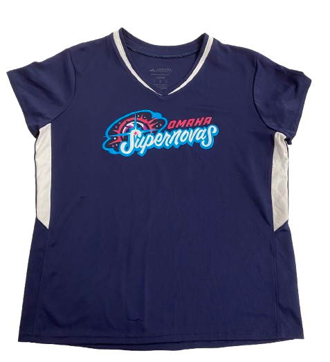 Sydney Hilley Omaha Supernovas SIGNED Player Exclusive Pre-Game Warm-Up Shirt with Name on Back (Size L)