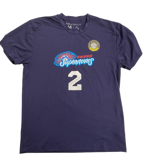 Sydney Hilley Omaha Supernovas SIGNED Player Exclusive Practice Worn Shirt (Size M)