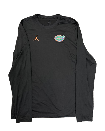 Graham Mertz Florida Football Player Exclusive Black Long Sleeve Workout Shirt (Size XL)