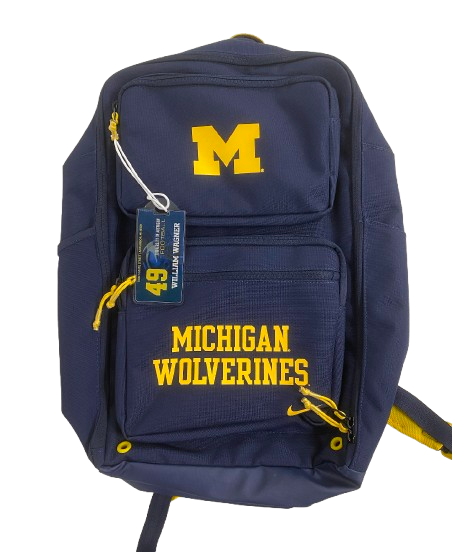 William Wagner Michigan Football Player Exclusive Travel Backpack with Player Tag