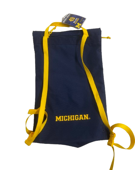 William Wagner Michigan Football Player Exclusive Gym Sack Utility Bag with Player Tag