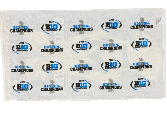 William Wagner Michigan Football Player Exclusive Set of (2) 2021 & 2022 Big Ten Champions ON-FIELD Towels