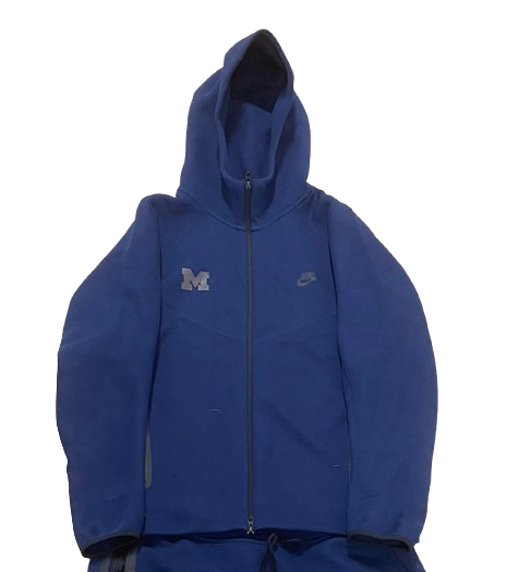William Wagner Michigan Football Player Exclusive "Nike Tech" Full Sweatsuit - Jacket & Sweatpants (Size XL)