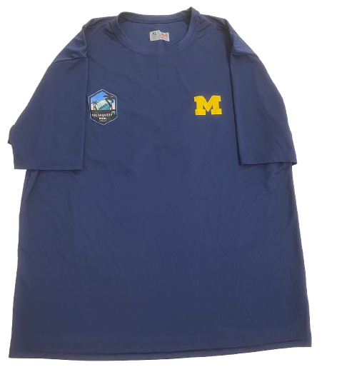 William Wagner Michigan Football Player Exclusive "12/31/24 ReliaQuest Bowl vs. Alabama" Warm-Up Shirt with Number on Back (Size XL)