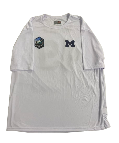 William Wagner Michigan Football Player Exclusive "12/31/24 ReliaQuest Bowl vs. Alabama" Warm-Up Shirt with Number on Back (Size XL)