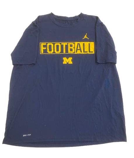 William Wagner Michigan Football Player Exclusive Workout Shirt (Size XXL)