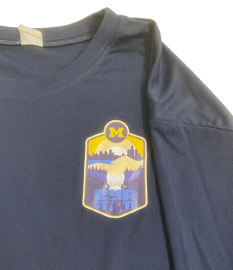 William Wagner Michigan Football Player Exclusive "OUR STATE" Michigan Team Trip Long Sleeve Shirt (Size XL)