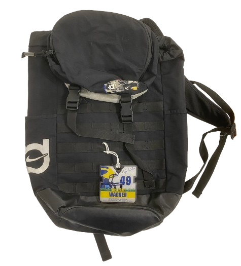 William Wagner Michigan Football Team Issued "Nike Kevin Durant" Backpack with Player Tag