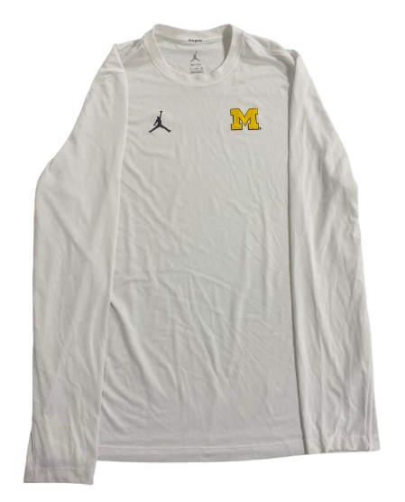 William Wagner Michigan Football Team Issued Long Sleeve Workout Shirt (Size XL)