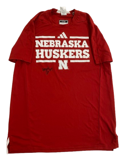 Kennedi Orr Nebraska Volleyball SIGNED Player Exclusive Pre-Game Warm-Up Shirt (Size L)