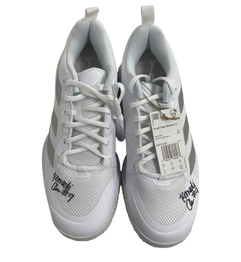 Kennedi Orr Nebraska Volleyball Signed Team Issued Adidas Training Shoes (Size 9.5)