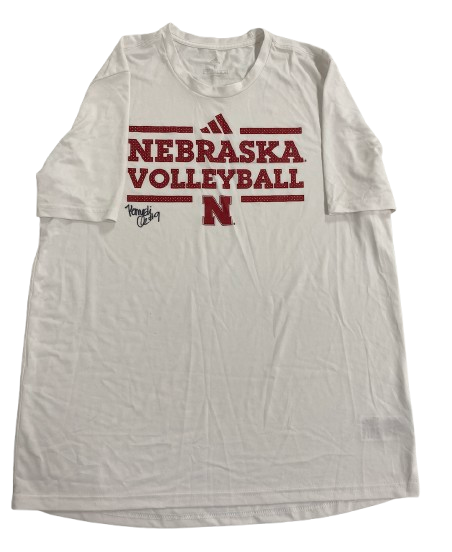 Kennedi Orr Nebraska Volleyball SIGNED Player Exclusive Practice Shirt (Size L)