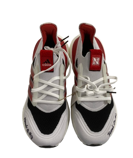 Kennedi Orr Nebraska Volleyball SIGNED Team Issued "NEBRASKA" Adidas Training Shoes (Size 9.5)