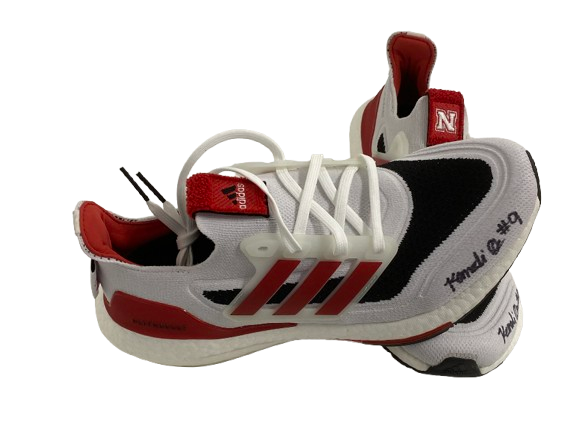Kennedi Orr Nebraska Volleyball SIGNED Team Issued "NEBRASKA" Adidas Training Shoes (Size 9.5)