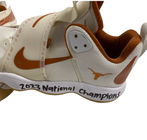 Jenna Wenaas Texas Volleyball SIGNED Player Exclusive GAME WORN Shoes with "2023 National Champions" Inscription (Size 9.5)
