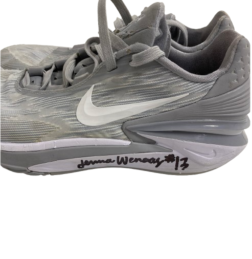 Jenna Wenaas Texas Volleyball SIGNED Team Issued GAME WORN NCAA TOURNAMENT Shoes with "2023 National Champions" Inscription (Size 9.5)