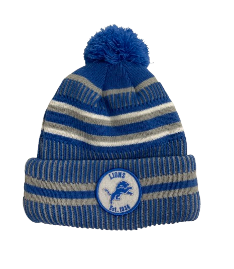 Scott Daly Detroit Lions Team Issued "NFL 100 Year Anniversary" Beanie Hat